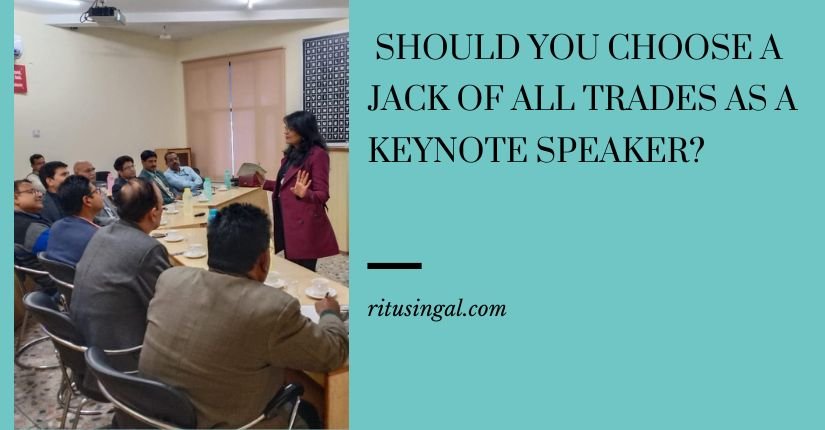 Should you choose a Jack of all trades as a keynote speaker?